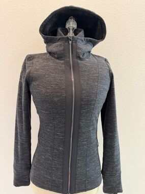 Athleta Women's Charcoal Hooded Zip Jacket
